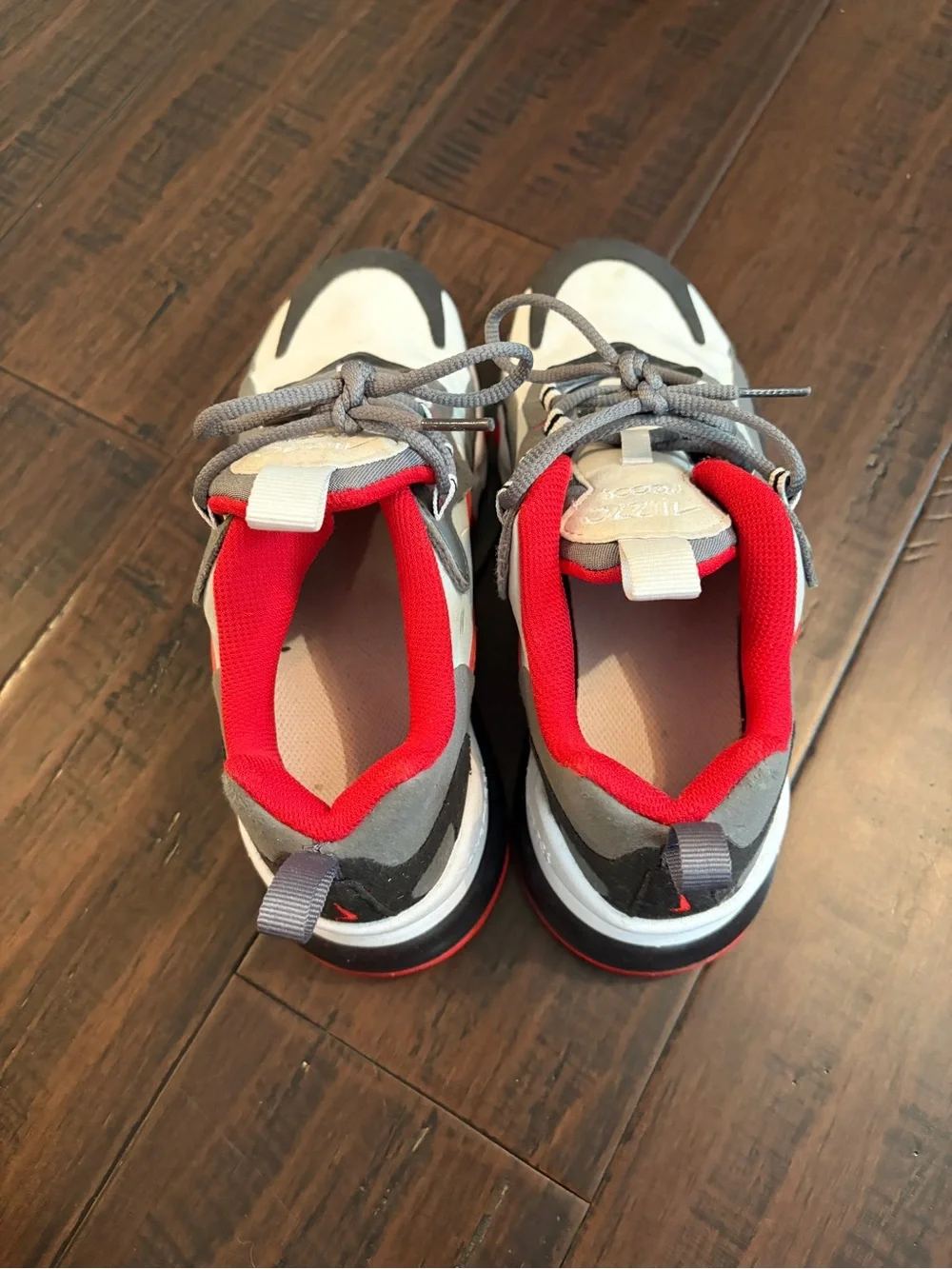 Nike Kids Air Max 270 React Sneakers - Red/Black/White basketball athletic shoes